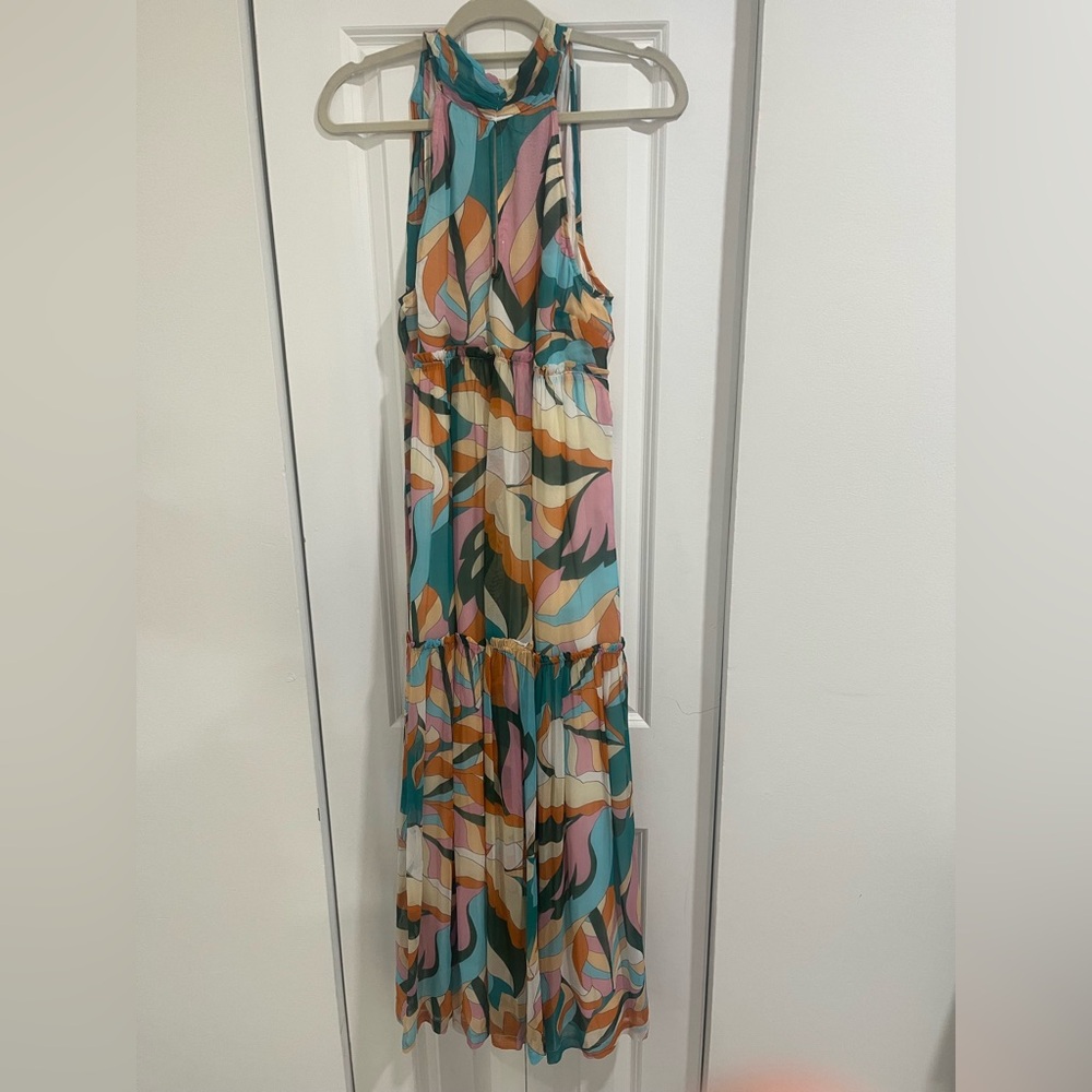 Anthropologie Colorful Patterned Maxi Dress